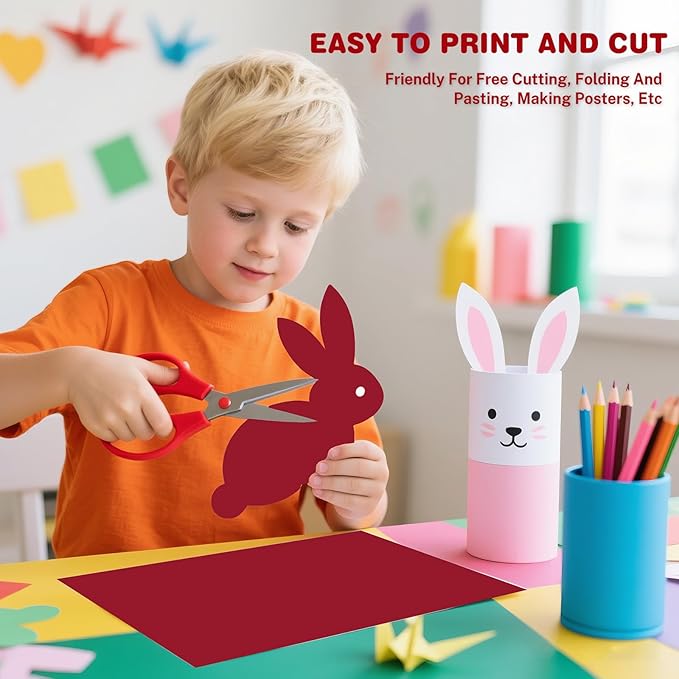 Cardstock 8.5 X 11, 80 Sheets Christmas Red Card Stock, 75lb/ 200gsm Copy Paper, Cardstock Printer Paper for Art, Drawing, Invitations, DIY Cards, Craft, Construction, School & Office Supplie