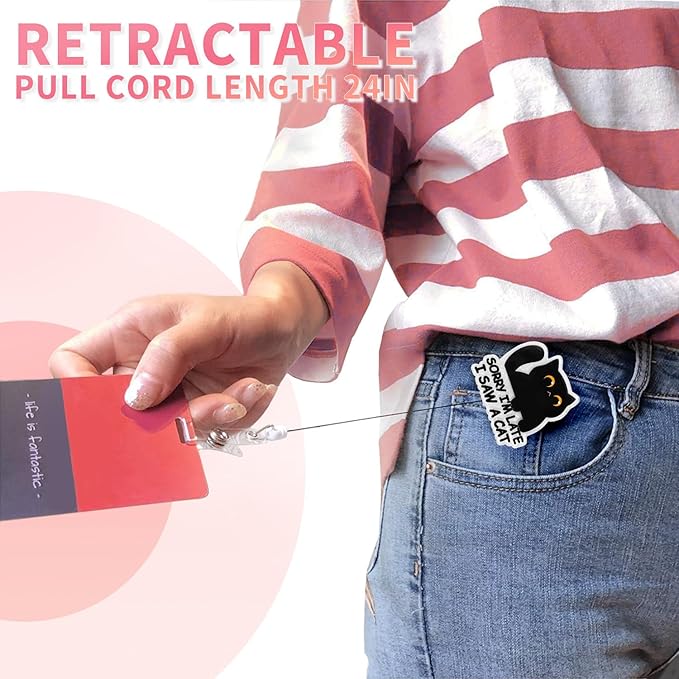 Aoryalps Retractable Badge Reel Holder Retractable with ID Clip for Nurse Nursing Name Tag Card Nursing Student Teacher Doctor Medical Assistant Work Office Clip-Gifts for Nurse