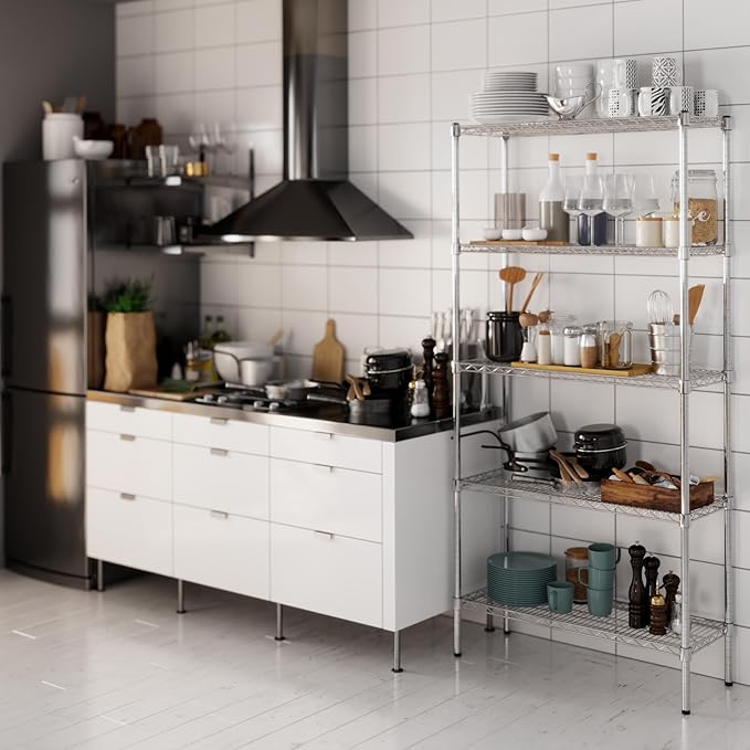 Regal Altair 14" Deep x 36" Wide x 74" Height Wire Shelving Kit | 5-Tier | NSF Commercial Storage Rack Unit