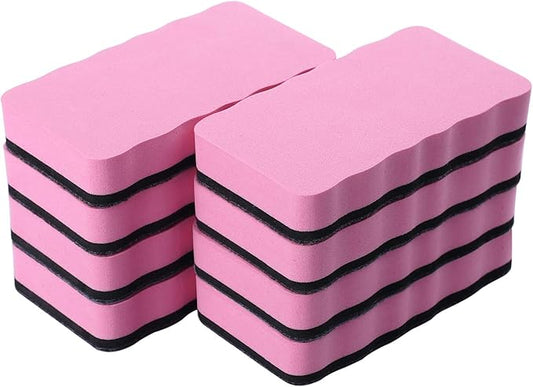 Dry Erase Erasers, 8 Pack Magnetic Whiteboard Eraser Chalkboard Eraser Dry Eraser for Classroom Office and Home (8pcs Pink)