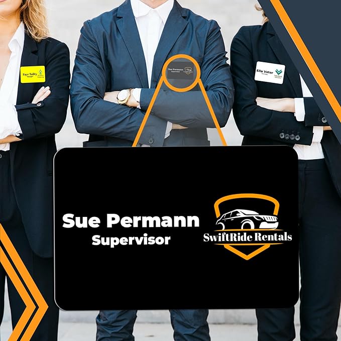 Magnet Me Up Custom Printed Magnetic Name Tag Badge with Logo (Right), 2x3 inch, Full-Color Customizable Identification Label, for Schools, Offices, Businesses, Made in USA