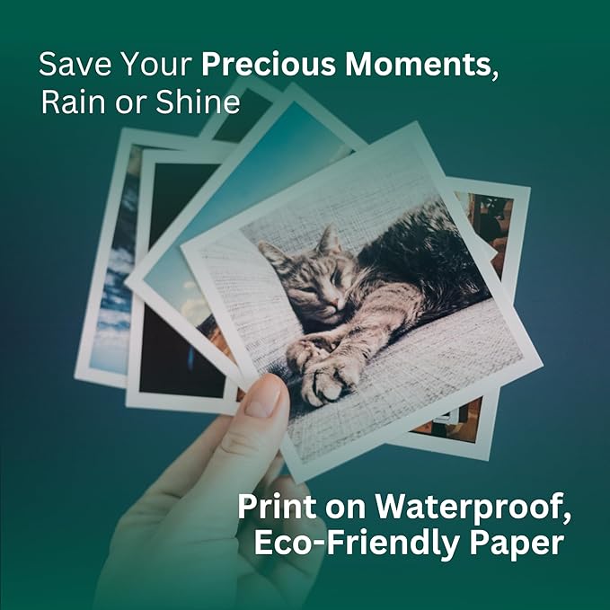 TerraSlate Printable Waterproof Paper for Laser Printer, 10 MIL 8.5" x 14", 50 Sheets, Matte White Printer Paper, Rip-Resistant, Weather/Rain Proof Copy Paper