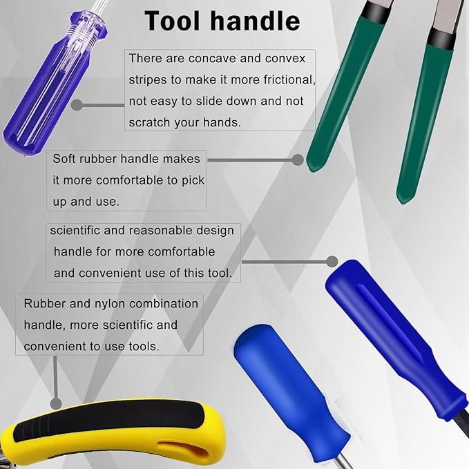 Sunxeke 4Pcs Upholstery Staple Remover Tool Set Including 7inch End Cutting Plier,V Tip Tack Puller,U Tip Tack Puller,Staple Remover,Nail Puller Carpet Remover for Furniture Floor Photo Frame