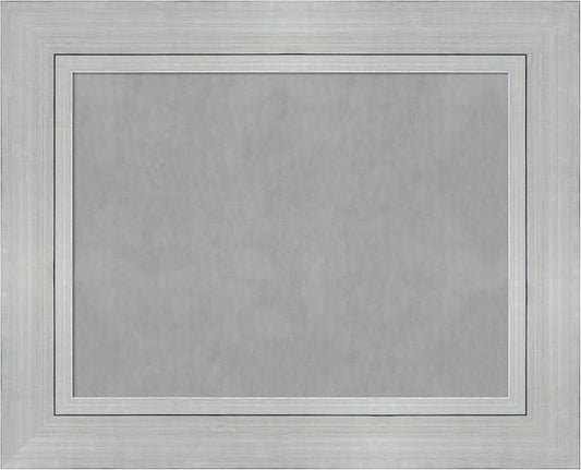 Amanti Art Silver Framed Magnetic Board 25x31 Medium Vision Board for use with Magnets, 100% Metal Sheet to Display Items as Office Decor or for Home Organization in mudroom, Kitchen or Kids Room