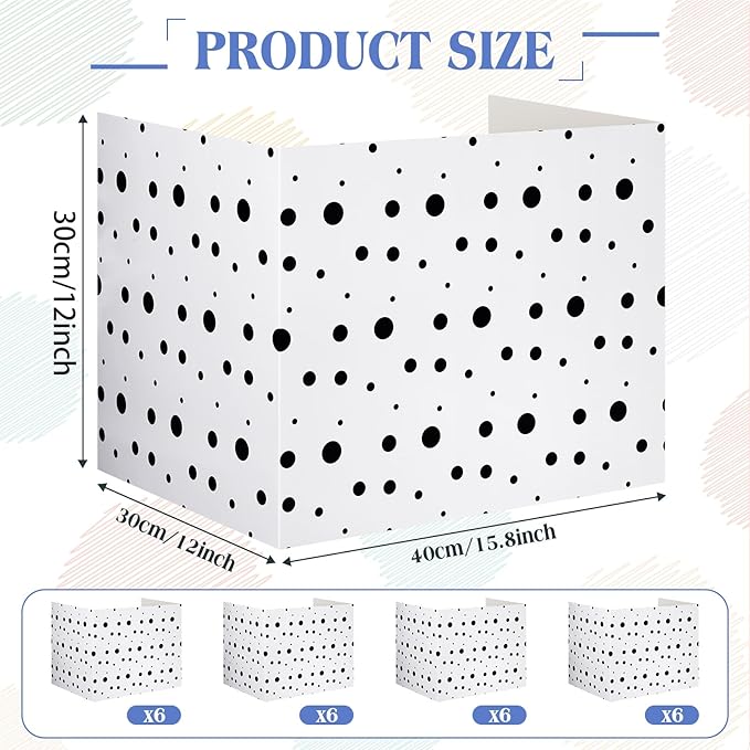 Crtiin 24 Pcs Privacy Folders for Students Desk Dividers Standard School Privacy Cardboard Board Testing Dividers Shield for Classroom Teacher Supplies Keep Eyes from roving(Classic)