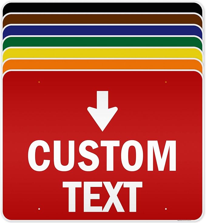 Custom Arrow,Custom Directional Sign, Down Arrow,36x48 Inches, Reflective, Rust Free DiBound, Fade Resistant, Made in USA by My Sign Center