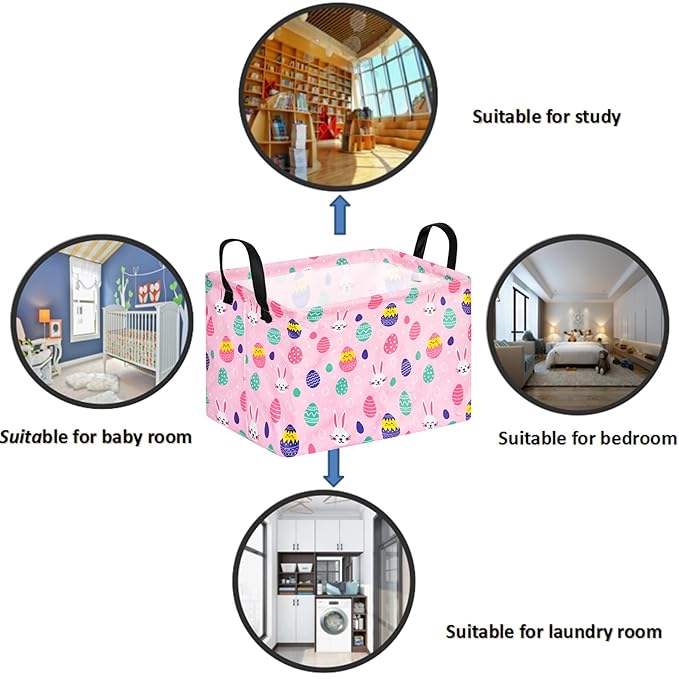 FUULOXE Storage Bin for Shelves Rectangle Closet Baskets Foldable Box with Handles Storage Bins, Storage Boxes for Home Office Car Dormroom