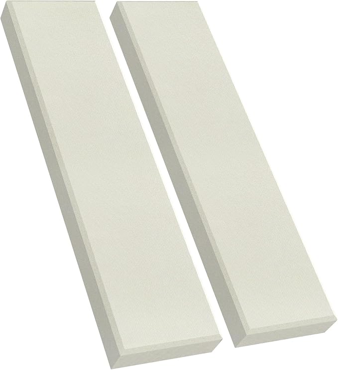 2 Pack 2" Thick Acoustic Panels, 47.24" X 11.81" Fiberglass Wall Panel, Acoustic Panels Sound Absorbing for Office, Studio, Home Theatre - Beige
