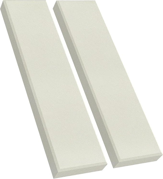 2 Pack 2" Thick Acoustic Panels, 47.24" X 11.81" Fiberglass Wall Panel, Acoustic Panels Sound Absorbing for Office, Studio, Home Theatre - Beige