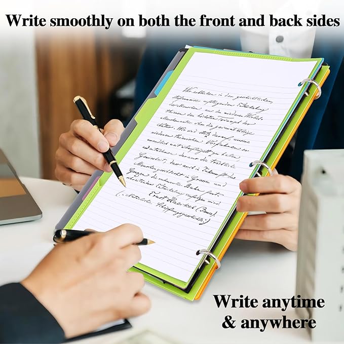 Tashkummy 360 Degree Pivotable Binder, Upgraded 3 Ring Binder 1 inch, Flexible Binders 3 Ring, Foldable Three Ring Binders- White