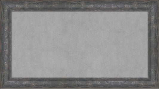 Amanti Art Grey Framed Magnetic Board 15x27 Small Vision Board for use with Magnets, 100% Metal Sheet to Display Items as Office Decor or for Home Organization in mudroom, Kitchen or Kids Room