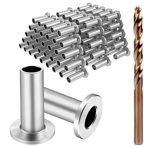 BLIKA 120 Pack Stainless Steel Protector Sleeves for 1/8" 5/32" or 3/16" Deck Cable Railing, for Wood/Composite Posts, T316 Marine Grade