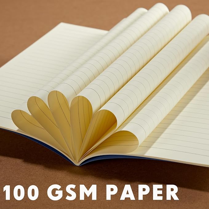 Mimorou 100 Pcs Journals Notebooks Bulk - Kraft Softcover A5 Small Notebooks 5.5 Inch x 8.3 Inch Notepads with 60 Page 30 Sheet for Writing Sketch Travel Office Supplies(Black, Navy,Lined)