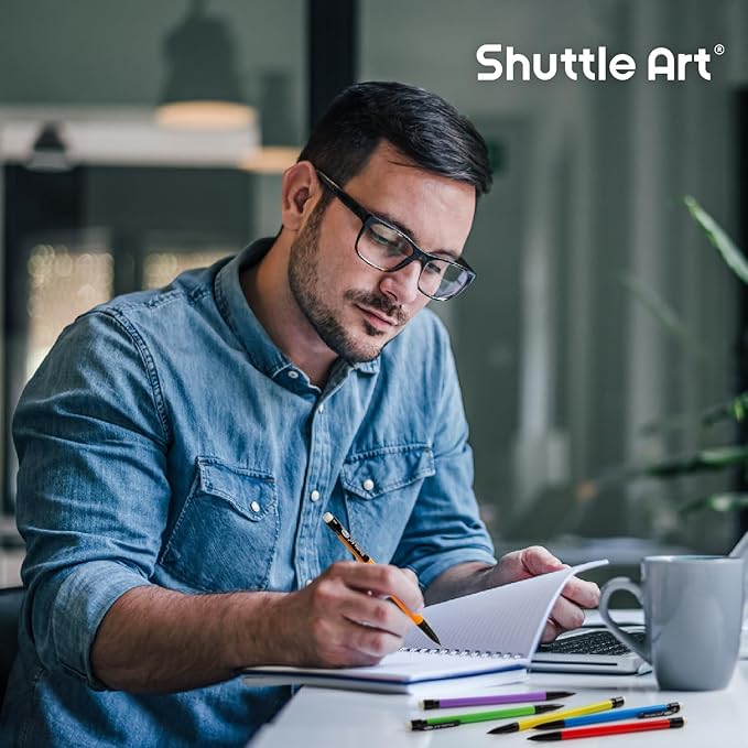 Shuttle Art Mechanical Pencils, 210 Pack Bulk Mechanical Pencils 0.7mm Medium Point, HB #2 Lead, Assorted Barrels, Office School Supplies
