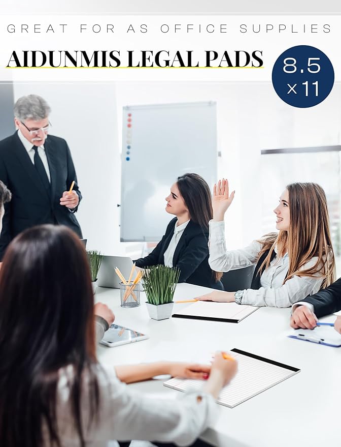 24 Pack Legal Pads 8.5 x 11 White Note Pads 8.5 x 11 Notepads 8.5 x 11 Wide Ruled White Writing Pads of Paper 8.5 x 11 Legal Notepads 8.5 x 11 White Lined Paper Pads 30 Sheets Per Legal Note Pads