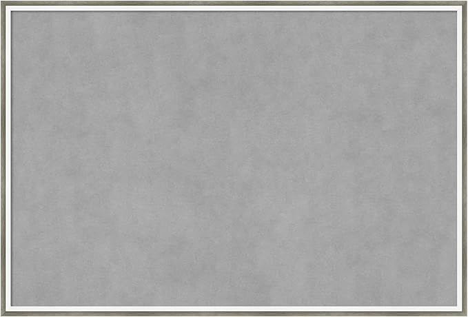 Amanti Art Silver Framed Magnetic Board 25x37 Large Vision Board for use with Magnets, 100% Metal Sheet to Display Items as Office Decor or for Home Organization in mudroom, Kitchen or Kids Room