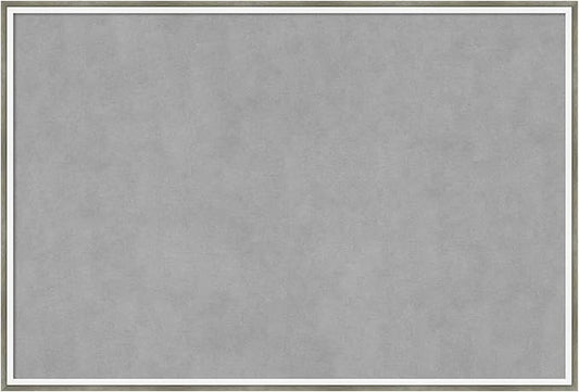 Amanti Art Silver Framed Magnetic Board 25x37 Large Vision Board for use with Magnets, 100% Metal Sheet to Display Items as Office Decor or for Home Organization in mudroom, Kitchen or Kids Room