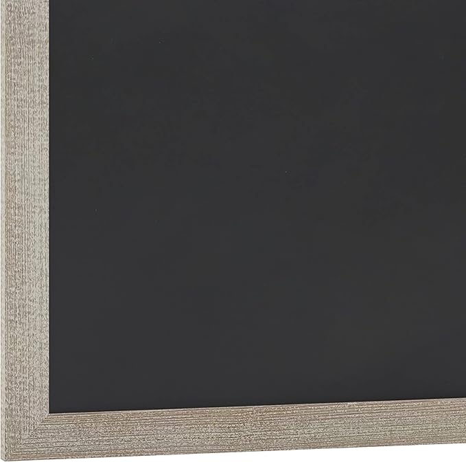 HBCY Creations 24" X 36" Weathered Lightwash Solid Wood Frame Wall Chalkboard, Magnetic Surface, Home Décor, Restaurant & Café Menus, Blackboard, Includes Chalk, Eraser & Hanging Hardware