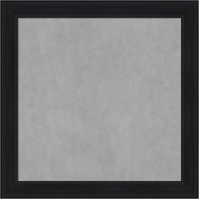 Amanti Art Black Framed Magnetic Board 29x29 Medium Vision Board for use with Magnets, 100% Metal Sheet to Display Items as Office Decor or for Home Organization in mudroom, Kitchen or Kids Room