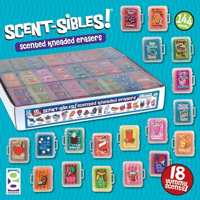 Raymond Geddes Scent-Sibles Scented Erasers For Kids (Pack of 144)