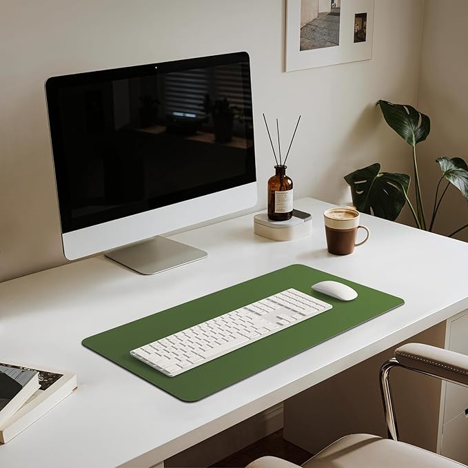 Jotsome Leather Desk Pad Mat, Non-Slip Desk Blotter Pad - Desk Protector for Office, Home, Laptop, and Desktop, Gift for The Holidays (Forest Green, 24" x 14")