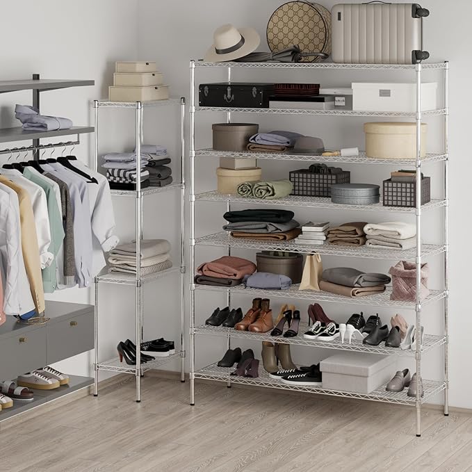 Regal Altair 21" Deep x 60" Wide x 86" Height Wire Shelving Kit | 8-Tier | NSF Commercial Storage Rack Unit
