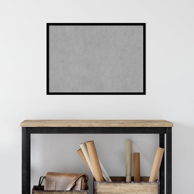 Amanti Art Black Framed Magnetic Board 21x29 Medium Vision Board for use with Magnets, 100% Metal Sheet to Display Items as Office Decor or for Home Organization in mudroom, Kitchen or Kids Room