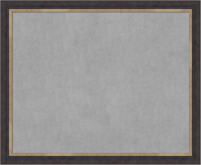 Amanti Art Black Framed Magnetic Board 37x45 X-Large Vision Board for use with Magnets, 100% Metal Sheet to Display Items as Office Decor or for Home Organization in mudroom, Kitchen or Kids Room