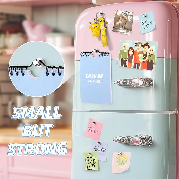 VNDUEEY 30Pcs Fridge Magnets, Whiteboard Magnets Refrigerator Magnets, Small Strong Magnets for Whiteboard, Office, Classroom, Kitchen