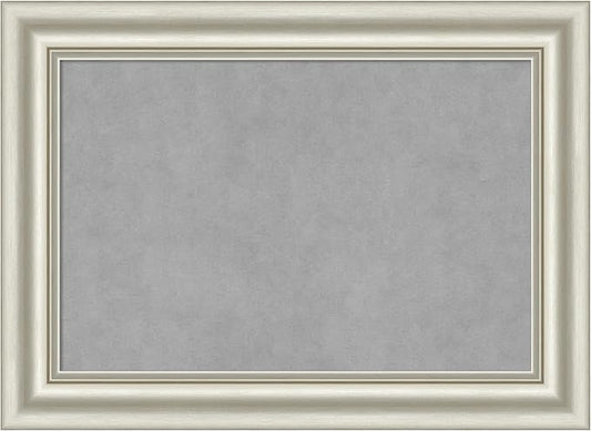 Amanti Art Silver Framed Magnetic Board 22x30 Medium Vision Board for use with Magnets, 100% Metal Sheet to Display Items as Office Decor or for Home Organization in mudroom, Kitchen or Kids Room