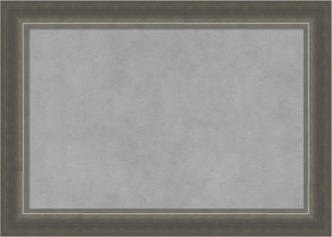 Amanti Art Silver Framed Magnetic Board 15x21 Small Vision Board for use with Magnets, 100% Metal Sheet to Display Items as Office Decor or for Home Organization in mudroom, Kitchen or Kids Room