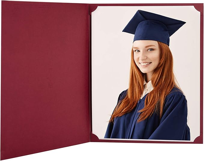 Certificate Holders, 25-Pack Certificate Covers for Letter Size 8.5 x 11 Inch Paper, Certificate Folders, Red, 9 x 11.5 Inches