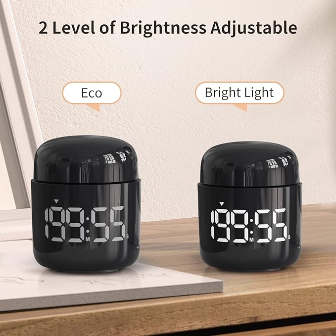 MeesMeek Digital Kitchen Timer,Countdown Countup Timer with Large LED Display Volume Adjustment,Timer for Cooking, Classroom Time for Kids and Teachers. (Black)