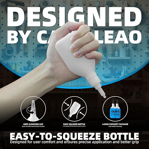 Ultra-Thin Super Glue Liquid Kit 4.6 oz, Fast Drying Clear Superglue for Plastic Metal Glass Shoe 3D Printing, Instant Cyanoacrylate Adhesive for Woodworking Stabilizing CA Finish Jewelry Inlay