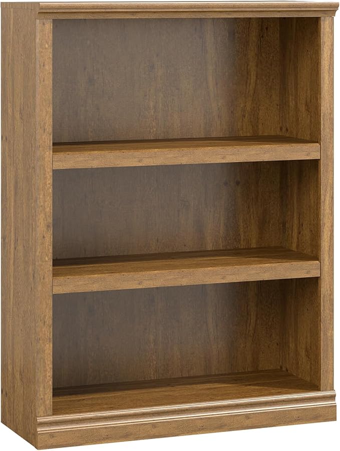 Bevfint 43 in Tall Bookcase, 3-Tier Bookshelf Open Storage, 33 inch Wide Floor Standing Indoor Furniture, Book Cases for Home School Library Office Bedroom Kids, Vintage Oak 3 Tiers