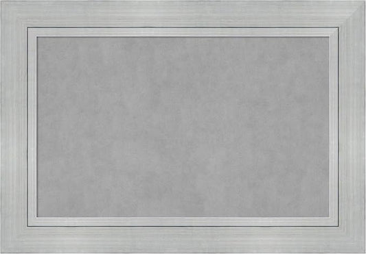 Amanti Art Silver Framed Magnetic Board 27x39 Large Vision Board for use with Magnets, 100% Metal Sheet to Display Items as Office Decor or for Home Organization in mudroom, Kitchen or Kids Room