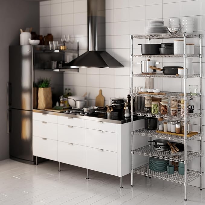 Regal Altair 18" Deep x 30" Wide x 74" Height Wire Shelving Kit | 8-Tier | NSF Commercial Storage Rack Unit