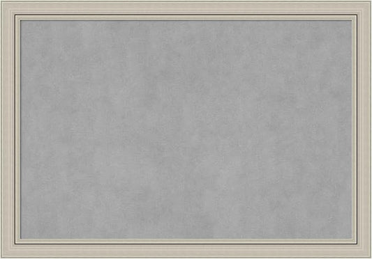 Amanti Art Silver Framed Magnetic Board 28x40 Large Vision Board for use with Magnets, 100% Metal Sheet to Display Items as Office Decor or for Home Organization in mudroom, Kitchen or Kids Room