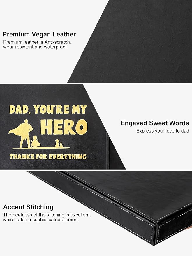 Gifts for Dad Valet Tray, Built-in Wireless Charger, Nightstand Organizer, Dresser Organizer, Mens Jewelry Box, Valet Charging Station, Gifts for Dad from Daughter Son Wife, Black