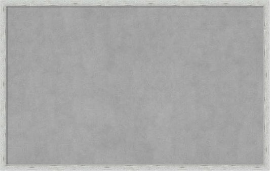 Amanti Art Silver Framed Magnetic Board 21x33 Large Vision Board for use with Magnets, 100% Metal Sheet to Display Items as Office Decor or for Home Organization in mudroom, Kitchen or Kids Room