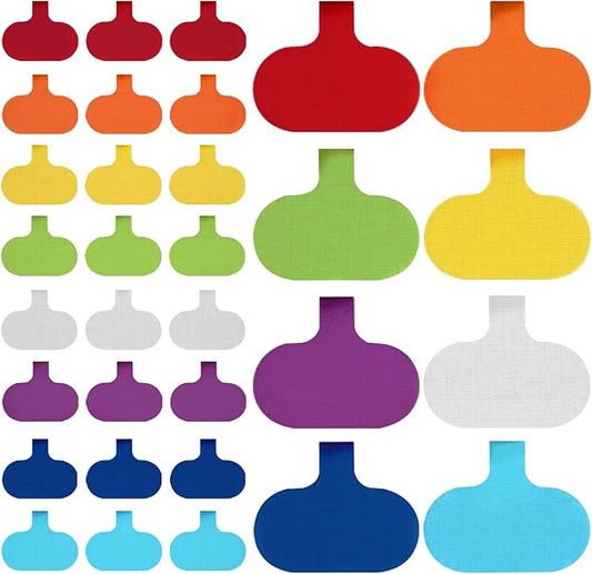 CllyCnny Cable Lables Tags: 32 Pcs Multi Color Write On Cord Tags Wire Organizer Ties for Cable Management and Identification
