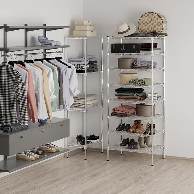 Regal Altair 21" Deep x 30" Wide x 74" Height Wire Shelving Kit | 8-Tier | NSF Commercial Storage Rack Unit