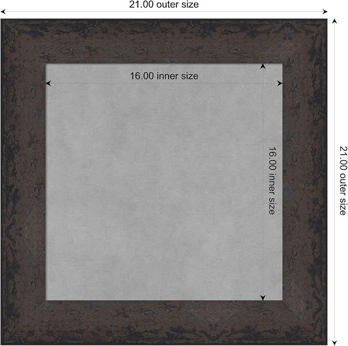 Amanti Art Black Framed Magnetic Board 21x21 Small Vision Board for use with Magnets, 100% Metal Sheet to Display Items as Office Decor or for Home Organization in mudroom, Kitchen or Kids Room