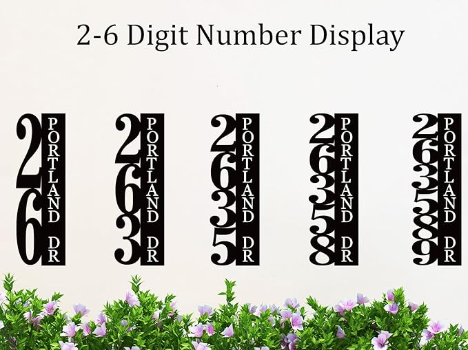 Custom Metal House Number Sign, Personalized House Number Sign, Vertical Address Sign for House, Front Door Decor, Front Porch Sign,house numbers for outside modern
