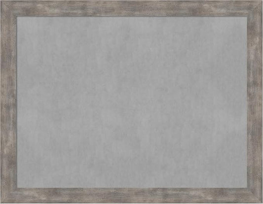 Amanti Art Silver Framed Magnetic Board 21x27 Medium Vision Board for use with Magnets, 100% Metal Sheet to Display Items as Office Decor or for Home Organization in mudroom, Kitchen or Kids Room