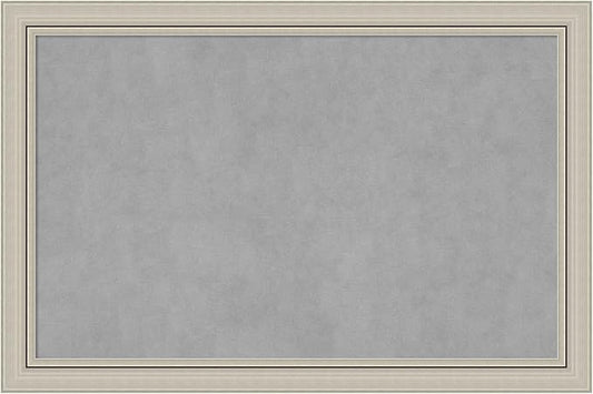 Amanti Art Silver Framed Magnetic Board 24x36 Large Vision Board for use with Magnets, 100% Metal Sheet to Display Items as Office Decor or for Home Organization in mudroom, Kitchen or Kids Room