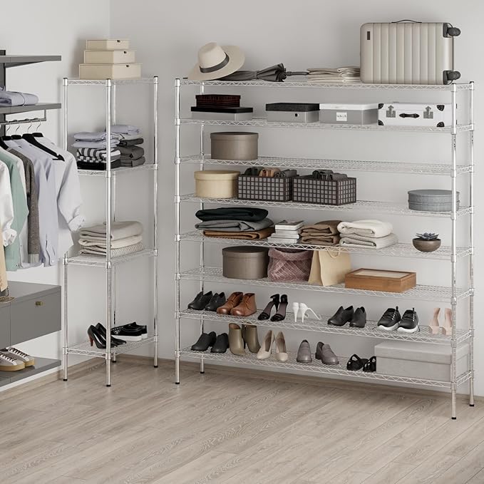 Regal Altair 14" Deep x 72" Wide x 74" Height Wire Shelving Kit | 8-Tier | NSF Commercial Storage Rack Unit