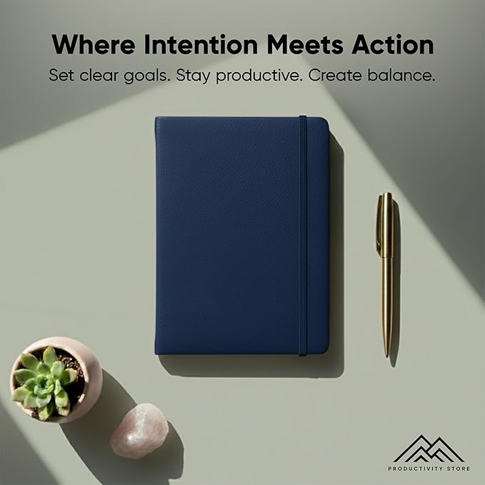 Dated, 2026 Planner, 5.8” x 8.3” - The #1 Productivity Planner to Achieve Your 2026 Goals - Planner 2026-2027 by PRODUCTIVITY STORE (A5, NAVY BLUE)
