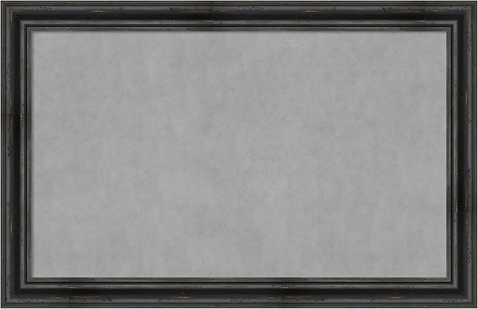 Amanti Art Black Framed Magnetic Board 29x45 Large Vision Board for use with Magnets, 100% Metal Sheet to Display Items as Office Decor or for Home Organization in mudroom, Kitchen or Kids Room
