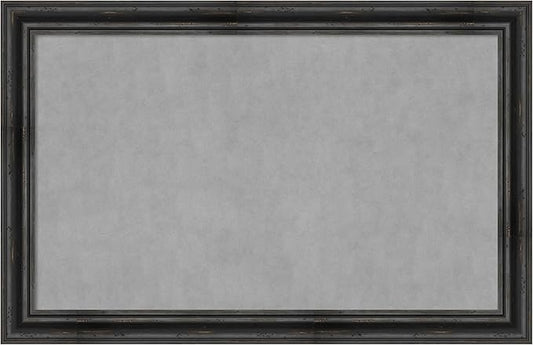Amanti Art Black Framed Magnetic Board 29x45 Large Vision Board for use with Magnets, 100% Metal Sheet to Display Items as Office Decor or for Home Organization in mudroom, Kitchen or Kids Room